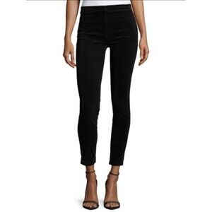 Tory Burch Billet Legging Black Corduroy Skinny Pants Side Zip Closure Size 25